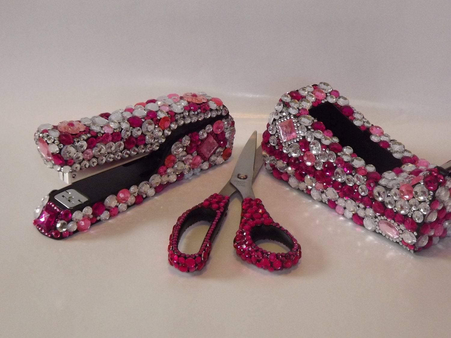 Rhinestone Bling Desk Set Bling 3 pc