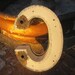 Vintage Marquis Letters, Industrial Salvage Letter C