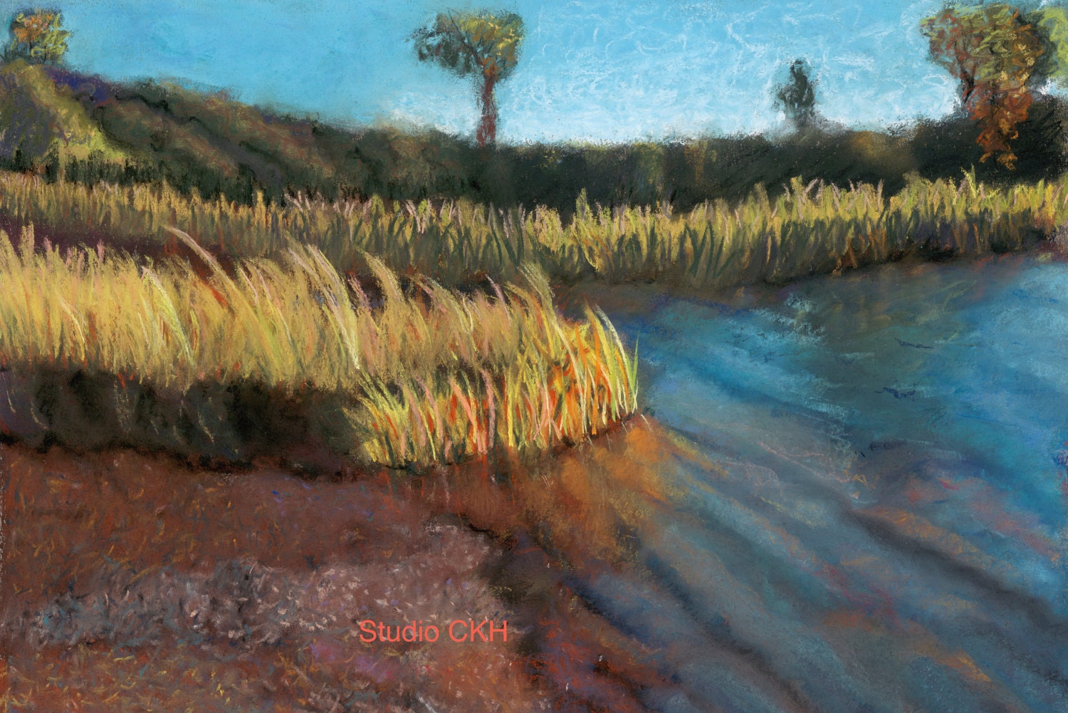 Shoreline Landscape Giclee/Fine Art Print from Original Pastel by Charlene Haukom