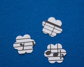Flower Punch Confetti - made from upcycled maps, sheet music, & novels, or in choice of color