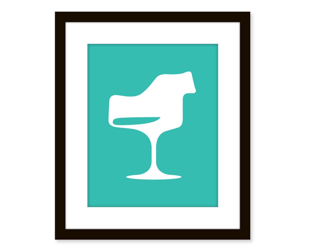 Mid century modern print-Knoll tulip chair-8x10 poster