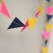 neon pink, navy blue and yellow triangle garland - 10 feet