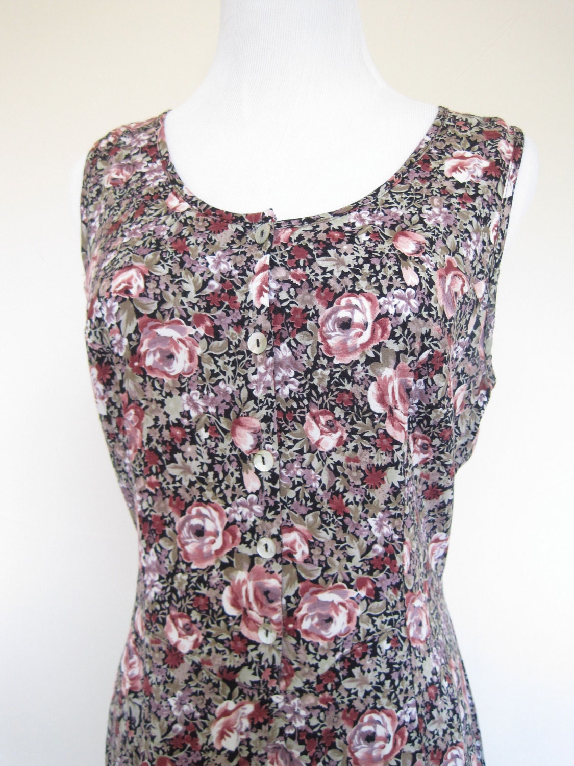 90's Floral Maxi Dress - Vintage, Grunge, Hippie