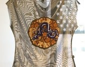 Sheer Gold JNCO Dragon Stretchy 90s Baby Tee