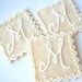 Sugar Cookies Custom Monogram Glittering Iced Wedding Cookies