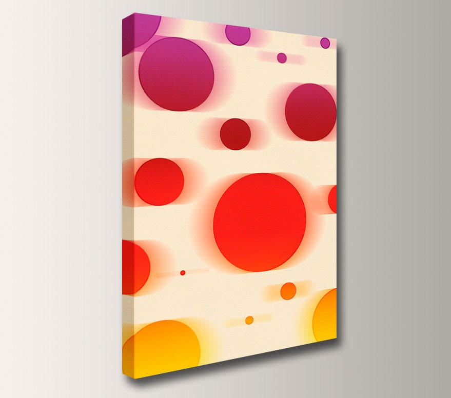Illustration Canvas Print - Orange and Purple Wall Art - Unique Art - 24x36 Abstract Art