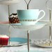 2 tier jewelry / candy / truffle stand: English bone china upcycled to make a pretty mini cake stand