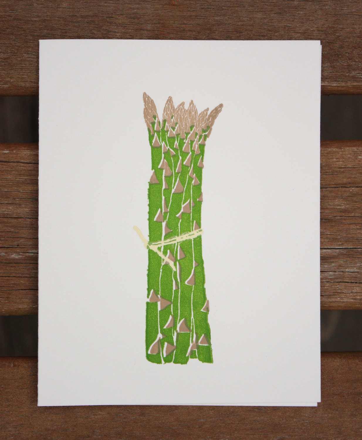 Letterpress Asparagus Card - Set of 6