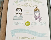 Wedding Invitation: Rustic and Retro Bohemian Style