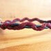 Hamsa Bracelet - Braided Maroon Suede