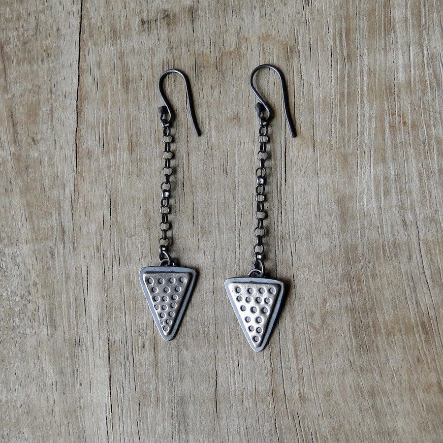 Long Arrow Sterling Silver Earrings