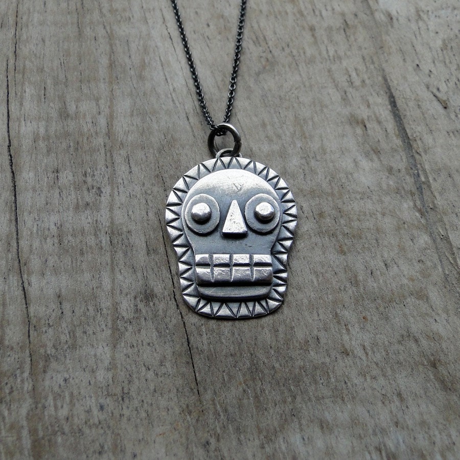 Calavera Sterling Silver Pendant