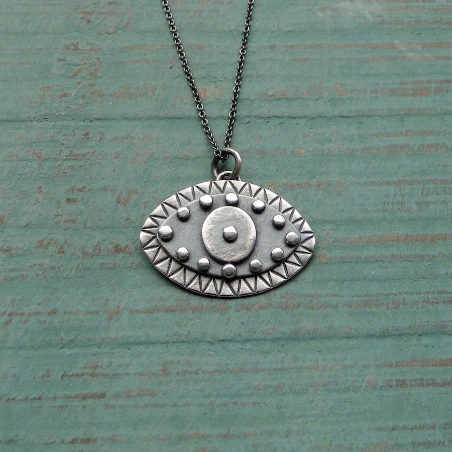 Protective Eye Sterling Silver Pendant