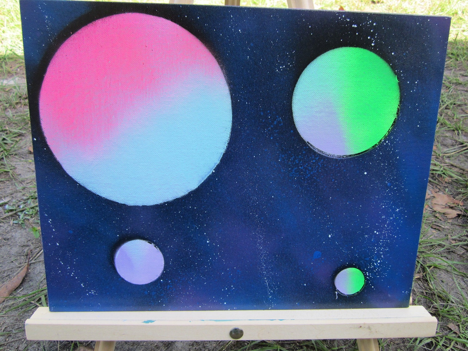 Pastel and Fluorescent Space Painting