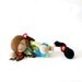 Crocheted Doll with Turquoise Skirt and Green Jacket Crocheted Toy