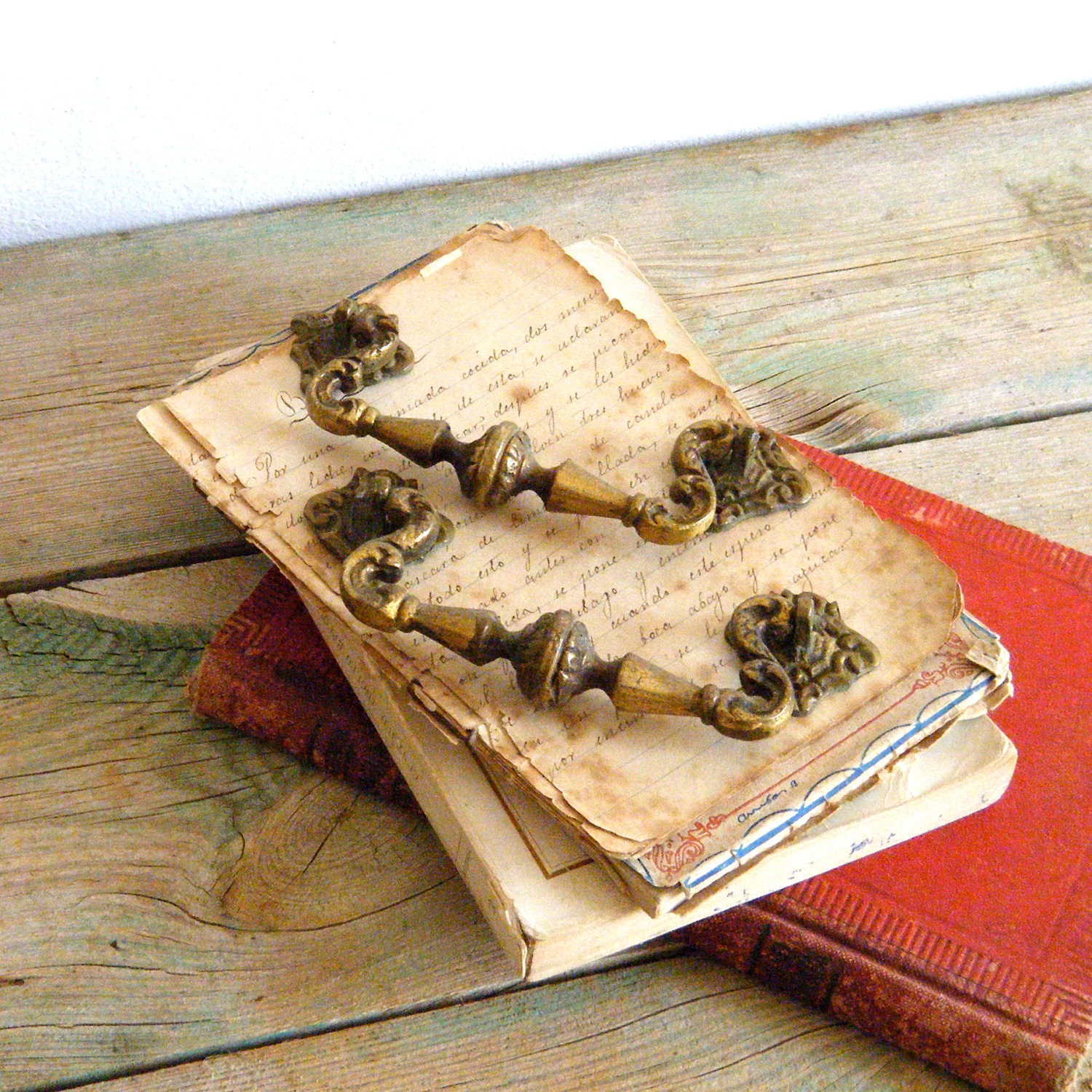 Antique Mid century Drawer Pulls, hardware