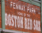 Boston Red Sox Fenway Park Photograph Painted Brick Iconic Sign - 5x7 matted to 8x10 ready to frame