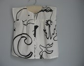 Girls Tunic- Graphic Pattern  Sizes 3M to 18M.