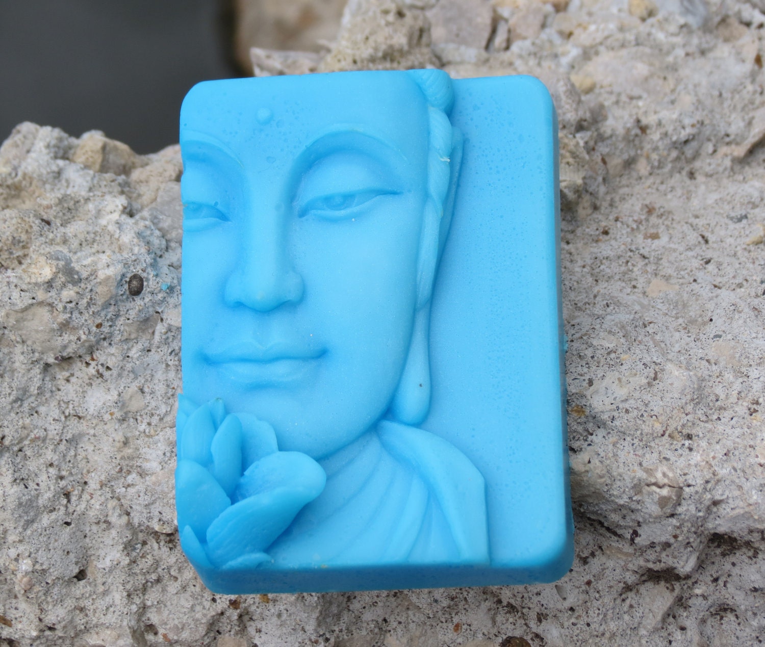 Buddha with a lotus flower soap Essential oil ( and color) of your choice