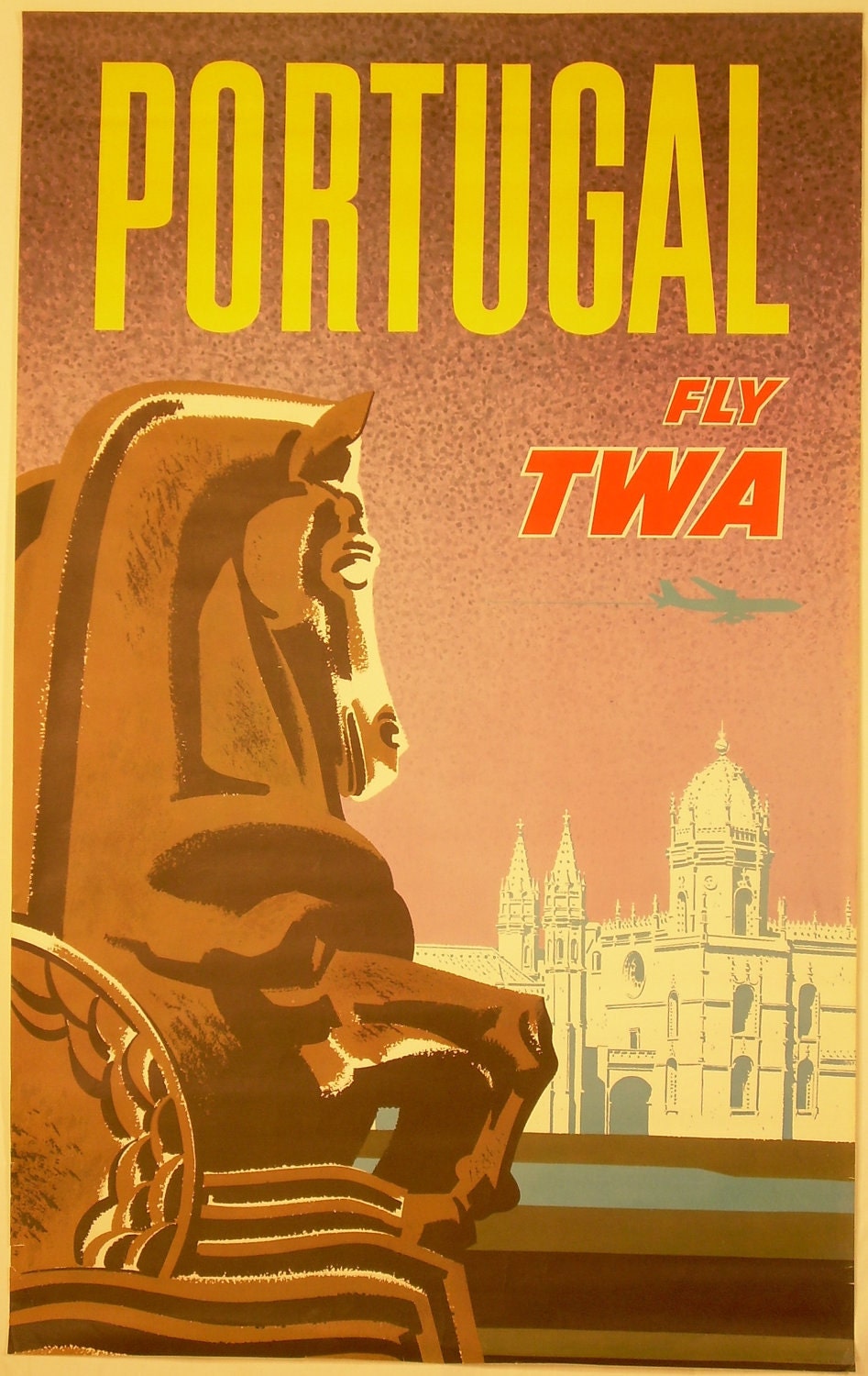 Original TWA travel poster for Portugal