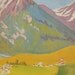 Original vintage travel poster advertising Lourdes, France