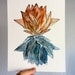 Flower Plant Watercolor Art Painting - Large Archival Print - 11x14 In Bloom