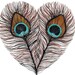 Peacock Feather Heart - Archival Print