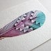 Feather Art - Watercolor Painting - Neon Spring Archival Print