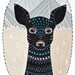 Deer Illustration Painting - Large Archival Print - Little Fawn Masika - Animal Illustrations by Marisa Redondo