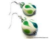 Green teardrop earrings