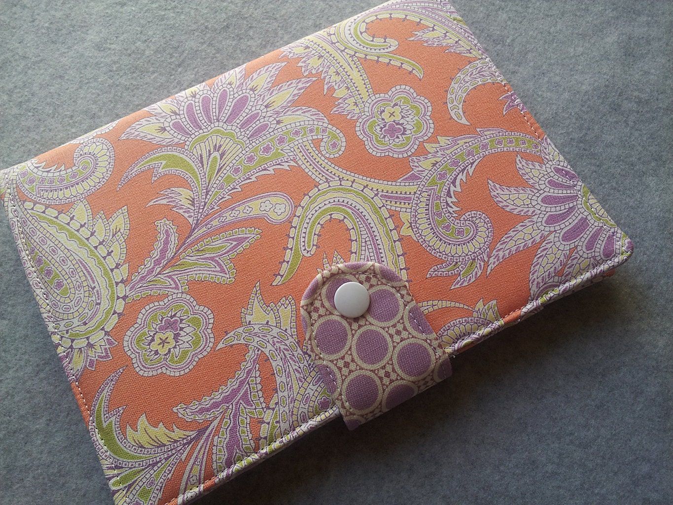 Kindle paperwhite cover Nook HD cover ipad mini case Nexus Galaxy eReader Cover Amy Butler Turkish Paisley in Nectarine  Custom order