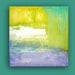 ORIGINAL ABSTRACT WATERLILY. Contemporary Fine Art Abstract Textured Painting Modern Acrylic Art 24x24x1.5" by Ora Birenbaum