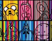 Adventure Time Stickers 10pk -- Stripey Goodness
