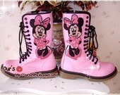 Czech  Crystal Bling Bling  Martens boots Style Minnie
