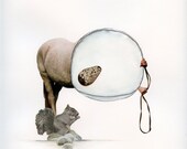 nearly home - original mixed media collage