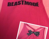 Pink Beastmode Racerback Work-out Tank Top