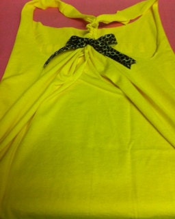 LMFAO inspired I Workout Yellow Racerback Work-out Tank Top
