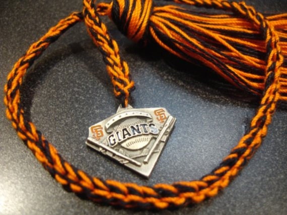 Custom NFL-MLB-College Team Logo Crochet Book Thong with Official Silver Charm