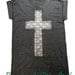 White lace cross, short sleeve t shirt - multiple colours