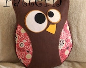 Owl Pattern PDF -Hooter the Owl  Plush Pillow PDF Tutorial How to DIY epattern Halloween