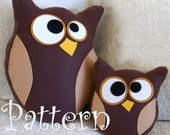 Owl Plush Pattern Set Hooter the Owl Tutorial and Printable Pattern and Bonus Lil Hoot Printable Pattern
