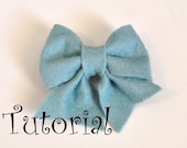 Felt Bow Pattern Tutorial with Printable Templates 6 Bows in 1 Tutorial Brooch Pin, Hair clip, Baby Bow Tie