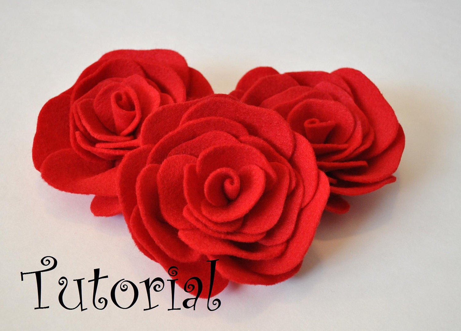 Felt Rose Pattern Felt Flower Pattern Hairclip Headband Brooch Pin Home Decor Accessory PDF ePattern eBook Tutorial How To