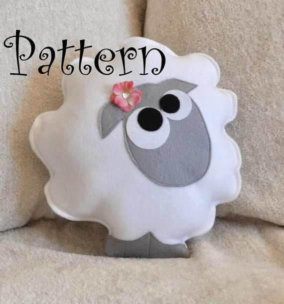 Sheep Pattern PDF -Count the Sheep Plush Pillow PDF Tutorial How to DIY epattern