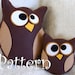 Owl Plush Pattern Set Hooter the Owl Tutorial and Printable Pattern and Bonus Lil Hoot Printable Pattern