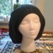 Beaded Crochet Slouchy Beret Hat With Flower Motif - OOAK