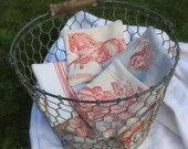 Trio of  Vintage French Linen Lavender Sachets