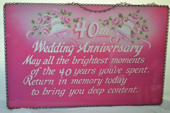 Buy 40th wedding anniversary gifts - Unique Vintage 40th Wedding Anniversary Gift