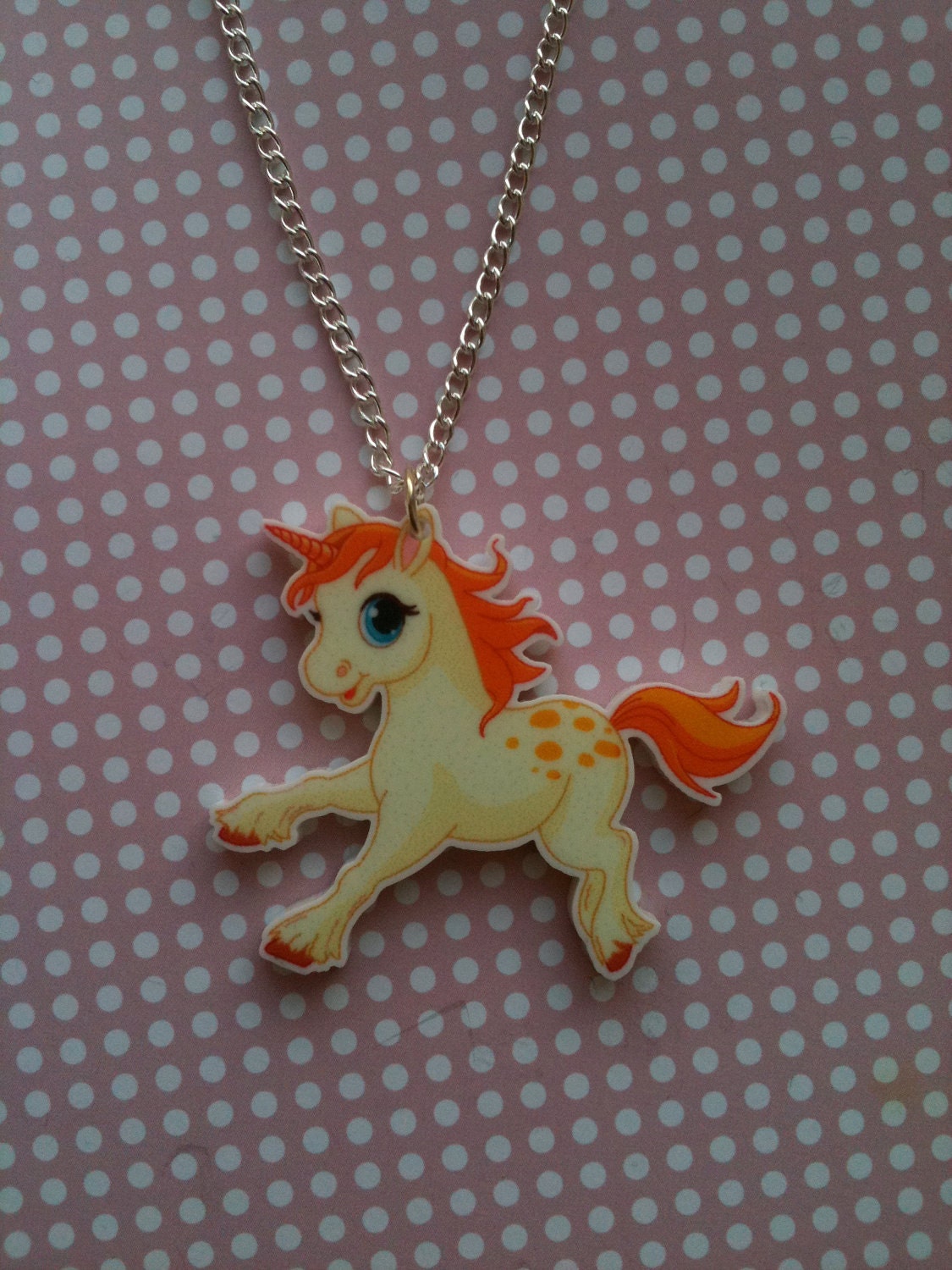 REDUCED Cute Kawaii Chibi Unicorn Acrylic Necklace