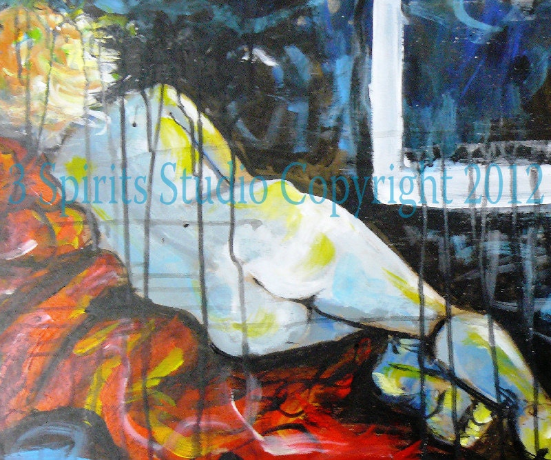 Original Painting Sketch of Reclining Figure - "Pouring"